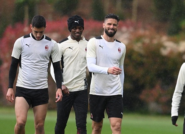 Entreno de Milan. Getty.