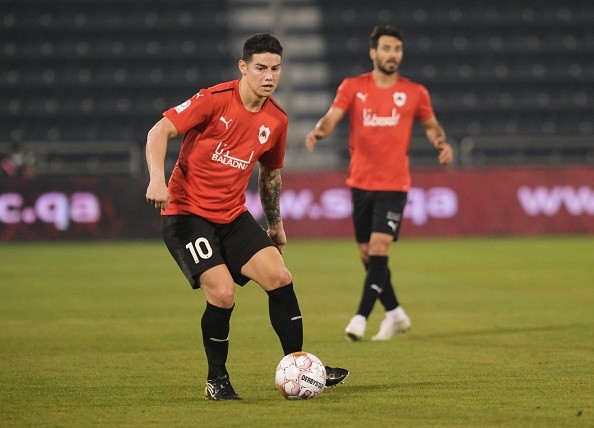 James en acción con Al-Rayyan. Getty.
