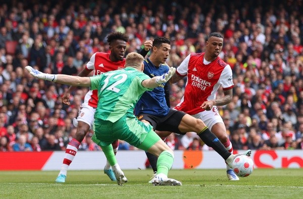 Gol de Cristiano al Arsenal: Getty