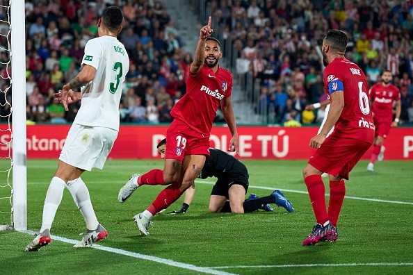 Festejo de gol de Atlético. Getty.