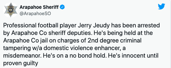 Jerry Jeudy, Denver Broncos, NFL, Arrest