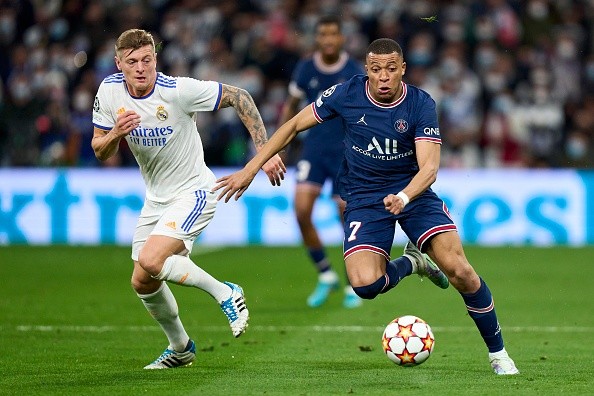 Mbappé ante Real Madrid. Getty.