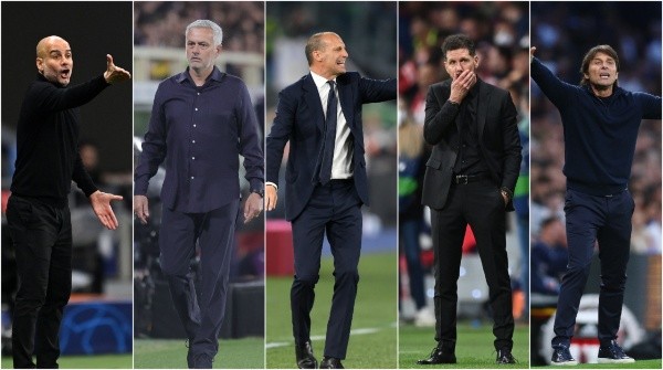 Guardiola, Mourinho, Allegri, Simeone, and Conte / Getty Images