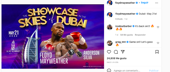 Floyd Mayweather Jr, Dubai, Boxing, Instagram, Don Moore