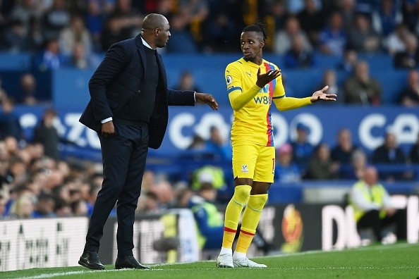 Vieira ante Everton. Getty.