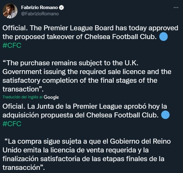 Chelsea está muy cerca de finalizar su venta a Todd Boehly