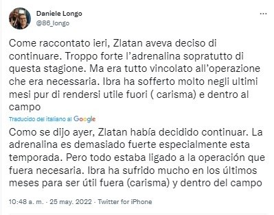 Fuente: Twitter Daniele Longo (@86_longo)