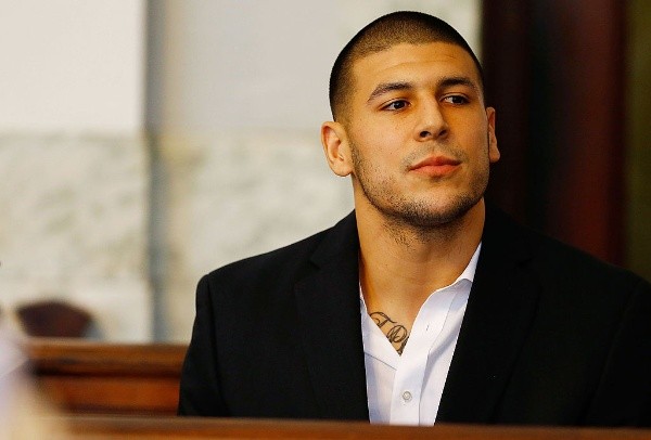 Aaron Hernandez during his trial in 2013
