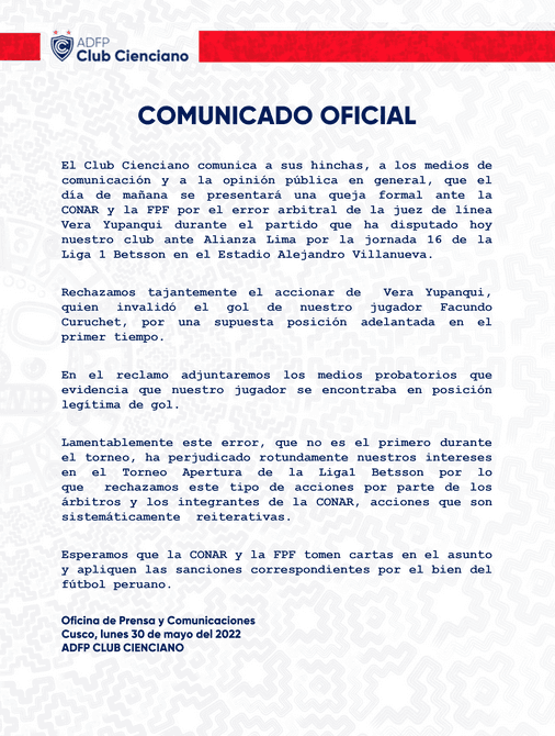 comunicado