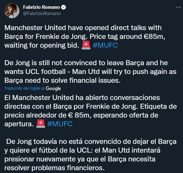Barcelona ya le puso precio de salida a Frenkie de Jong en las ...