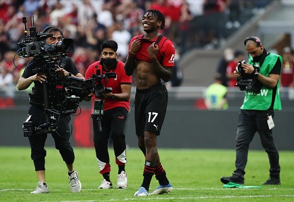 Leao con Milan. Getty.