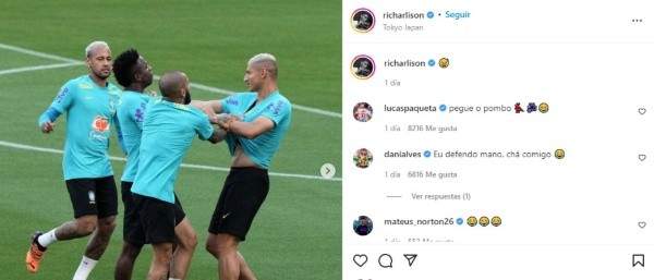 Fuente: Instagram Oficial Richarlison (@richarlison)