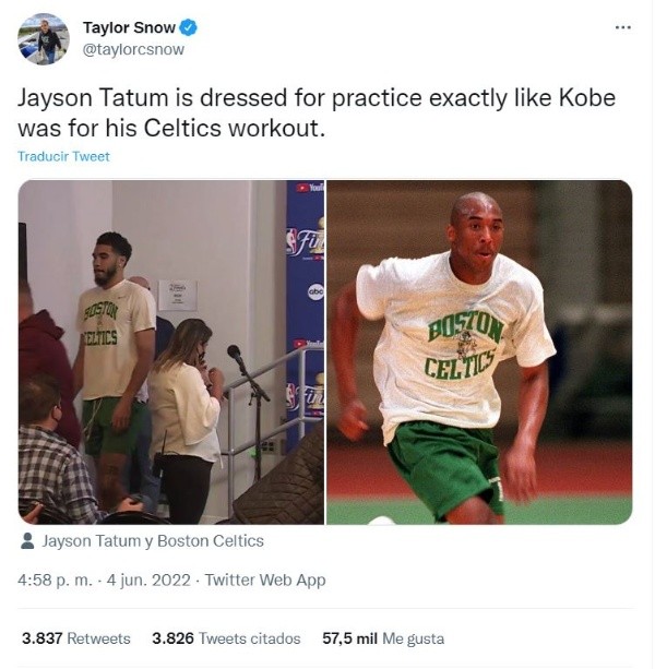 Jayson Tatum Kobe In Celtics Taylorcsnow Boston Celtics Logo Shirt