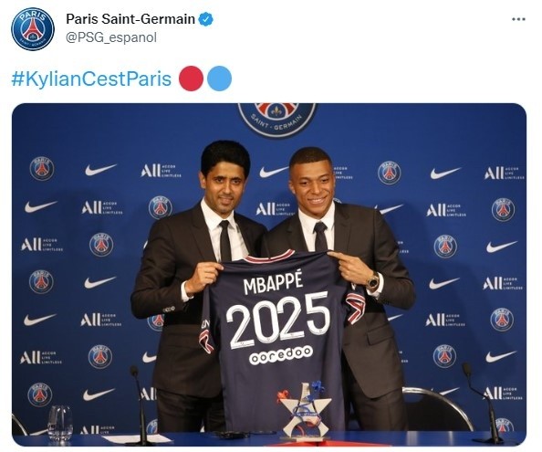 Día del nuevo contrato de Mbappé con PSG.