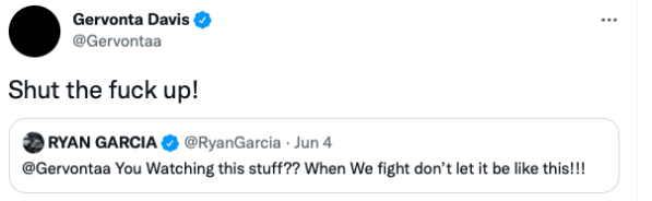 Ryan Garcia, Twitter, Gervonta Davis