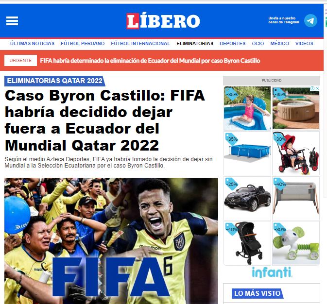 Diario Líbero Caso Byron Castillo