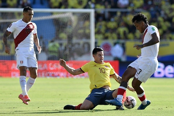 James en acción con Colombia. Su selección no fue al Mundial. Getty.