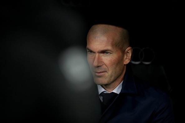 Zidane en dirección de Real Madrid. Getty.