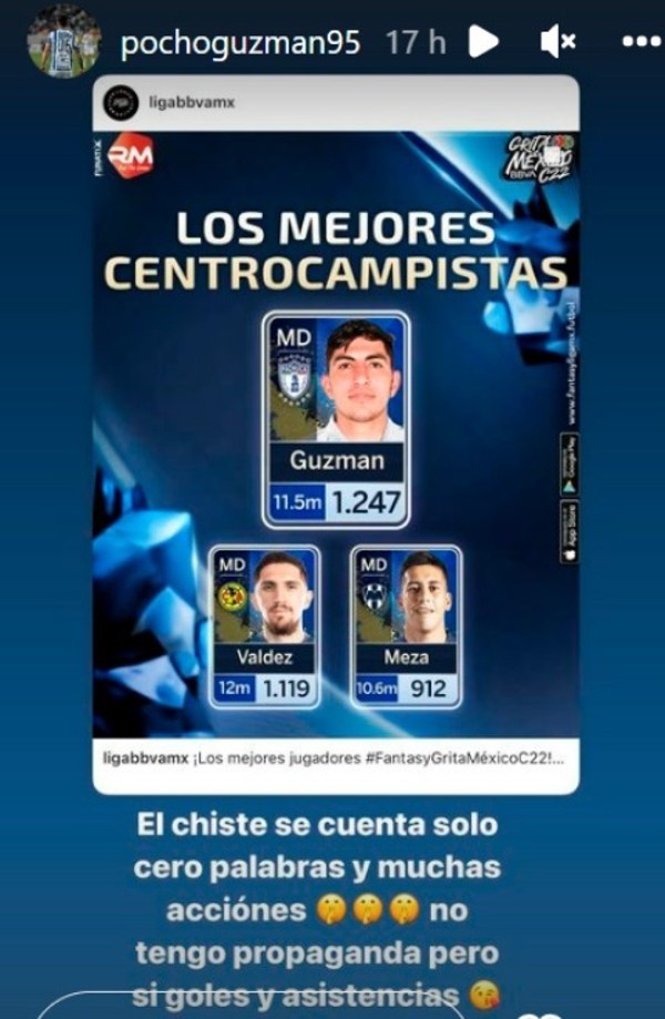 Captura de Instagram (@pochoguzman95)