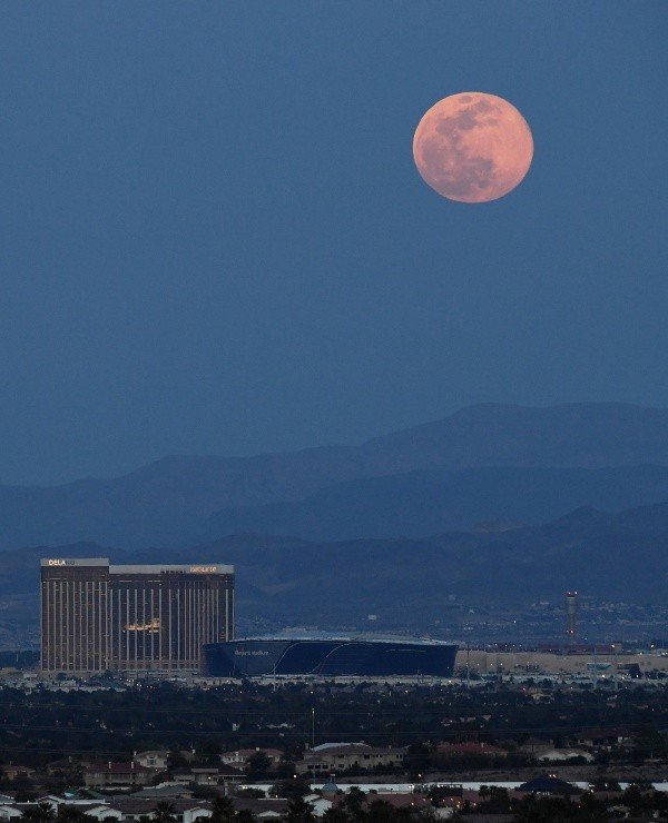 Super Luna Rosa. Fuente: (Getty images)