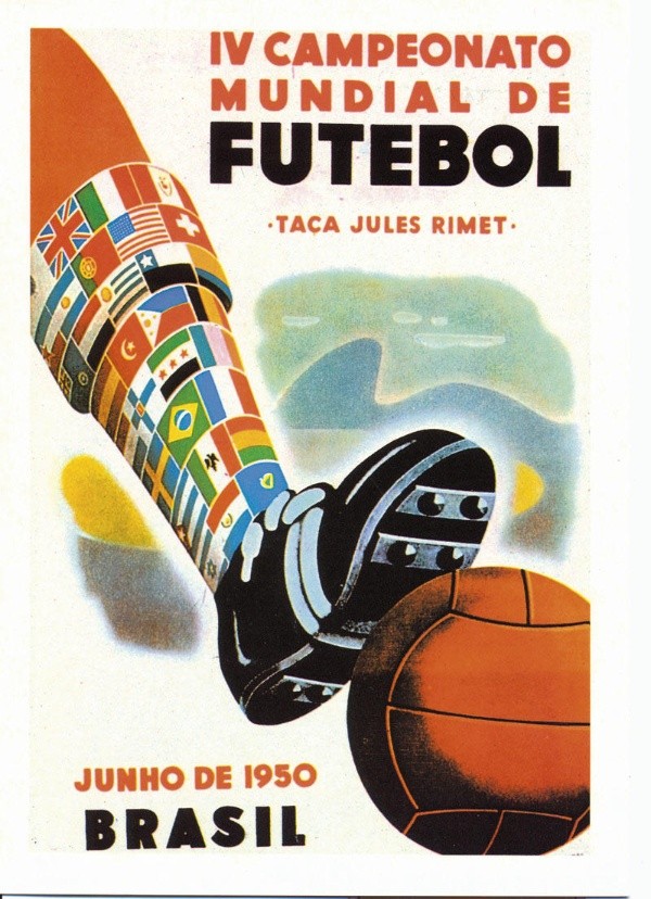 El póster oficial del Mundial de Brasil 1950.