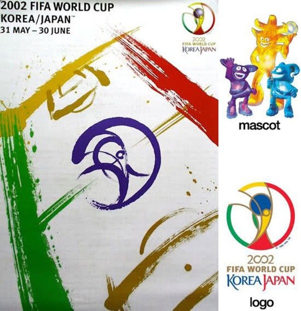 Póster oficial para el Mundial de Corea y Japón de 2002.