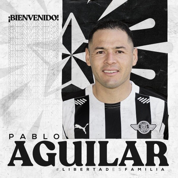 Pablo Aguilar en su nuevo club (TW Club Libertad)