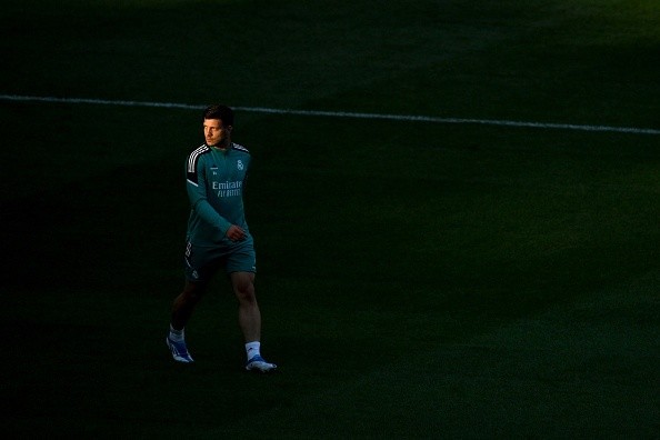 Jovic en entrenamiento con Real Madrid. Getty.