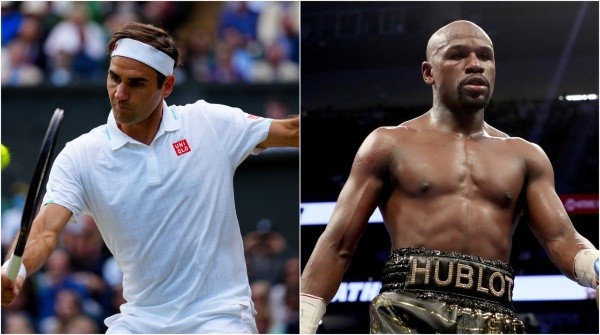 Roger Federer and Floyd Mayweather / Getty Images