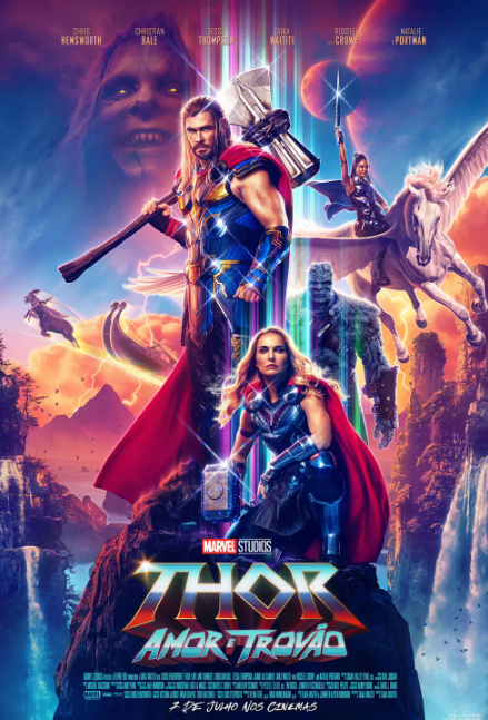Pôster oficial de &quot;Thor: Amor e Trovão&quot; - Imagem: Reprodução/Marvel Studios