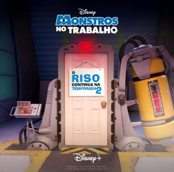 Reprodução/Twitter oficial da Disney+ Brasil - Divulgação da segunda temporada de &quot;Monstros no Trabalho&quot;.