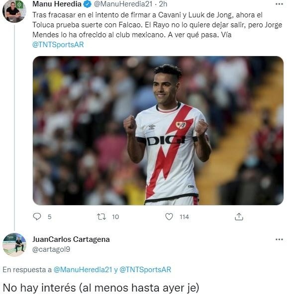 Cartagena habló del caso Falcao. (Twitter)
