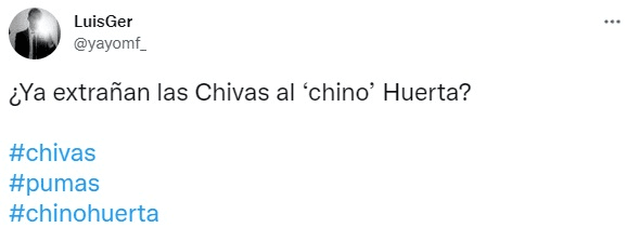 Twitter habló del Chino Huerta