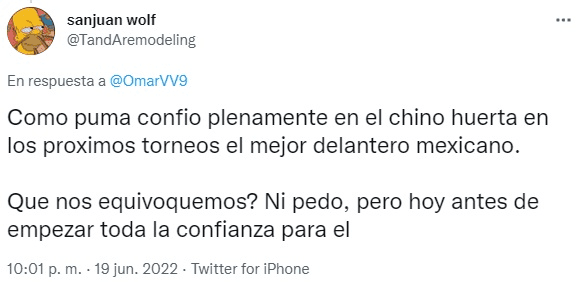 Twitter habló del Chino Huerta