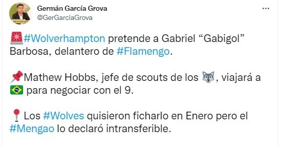 Foto: TW / @GerGarciaGrova