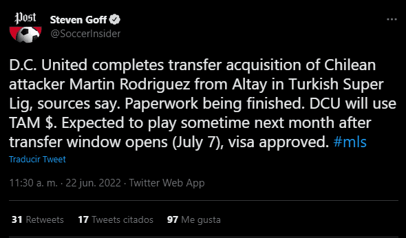 Steven Goff DC United Martin Rodríguez