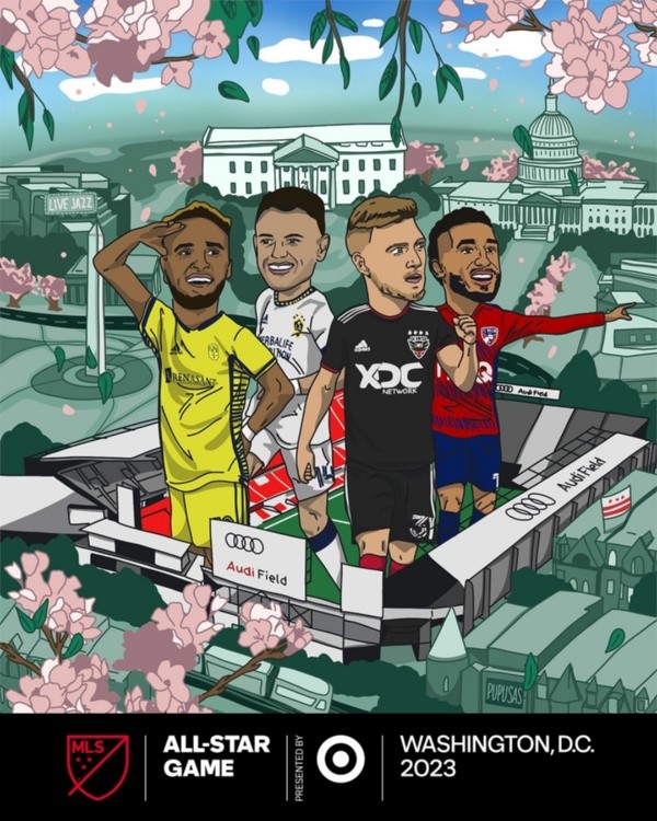 El poster oficial del Juego de las Estrellas 2023 (MLS)