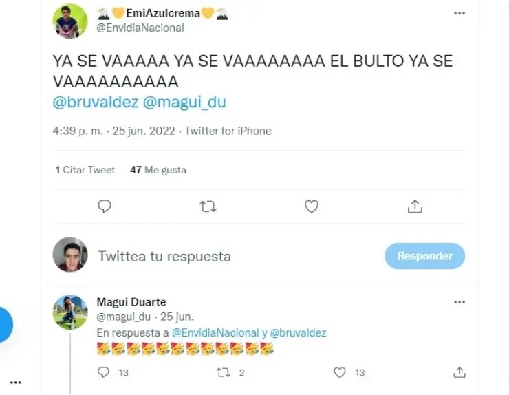 El mensaje de Magui Duarte en Twitter.