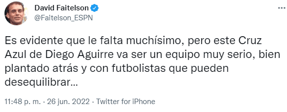 David Faitelson elogia a Diego Aguirre