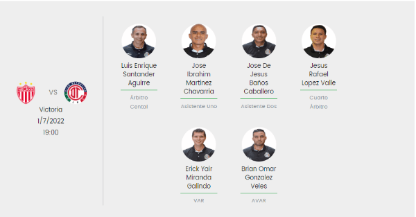 Designación arbitral de la FMF