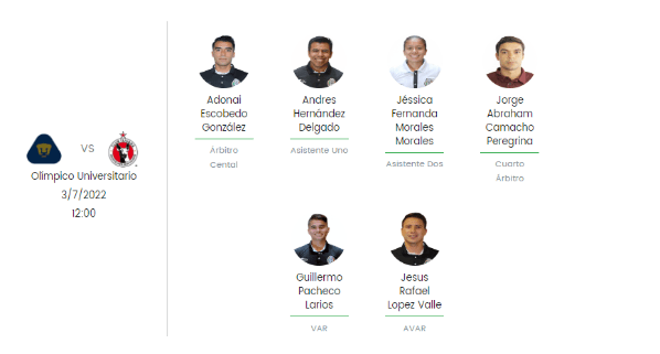 Designación arbitral de la FMF
