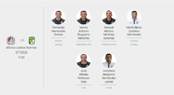 Designación arbitral de la FMF