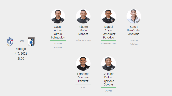 Designación arbitral de la FMF