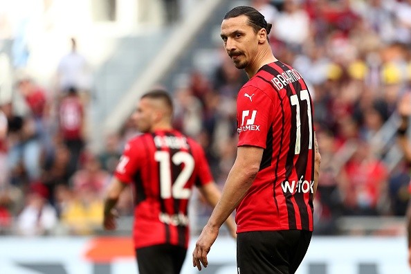 Zlatan Ibrahimovic en Milan. Getty.