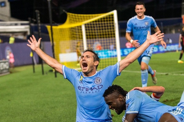 Frank Lampard celebrates a goal for NYCFC (Credit: @NYCFC on Twitter)