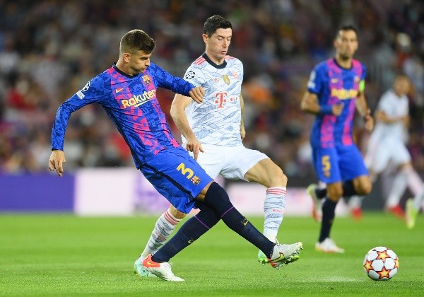 Robert Lewandowski en el Camp Nou: Getty