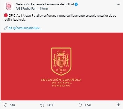 Twitter Oficial Selección de España (@SEFutbolFem)