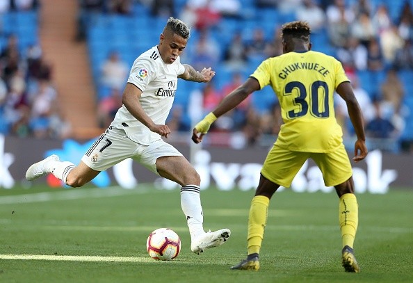 Mariano en juego con Real Madrid. Getty.