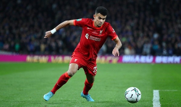 Luis Díaz con Liverpool. Getty.