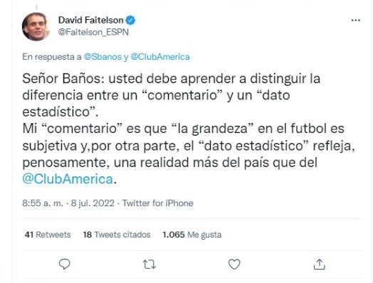 Twitter David Faitelson